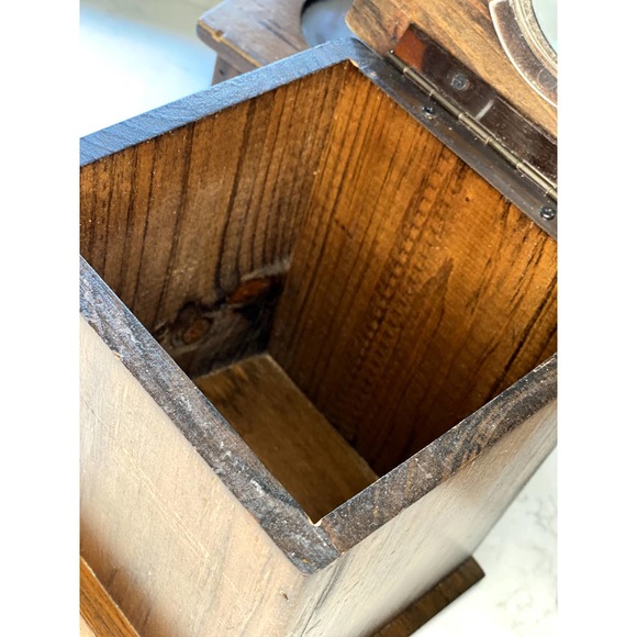 Rare One of a Kind Vintage Wooden Nesting Canisters with Acrylic Top - Set of 3 - Picture 13 of 13